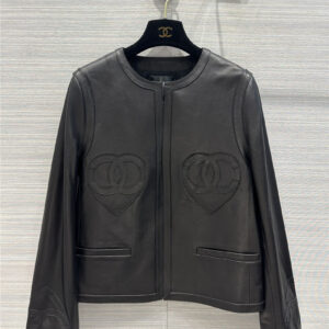 Chanel Middle Ages Vintage Leather Jacket Small Coat