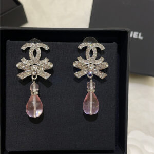 Chanel bow double c earrings