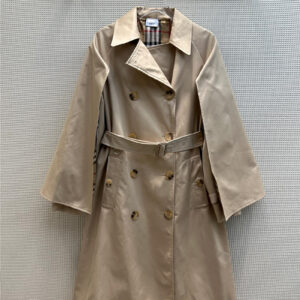 Burberry Dolman Sleeve Fake Two-Piece Trench Coat