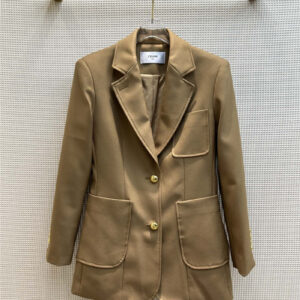 celine brown Arc de Triomphe gold buckle suit jacket