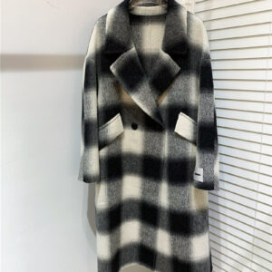 jil sander new large plaid wool coat