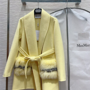 MaxMara Wool + Fox Fur Jacket