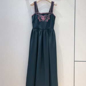 dior butterfly beaded suspender dress