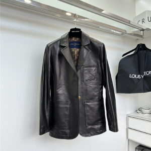 louis vuitton LV blazer leather jacket