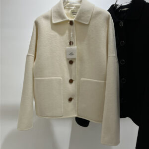Hermès new double-sided cashmere coat coat