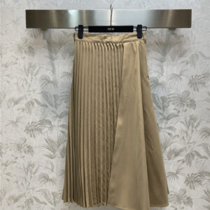 dior accordion pleat stitching pleated long skirt