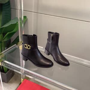 valentino new V buckle high-heeled ankle boots