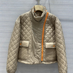 Hermès New Cotton Rhombus Stand Collar Jacket