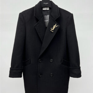 YSL double-breasted wool coat