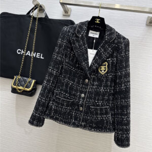 chanel new style lapel tweed jacket