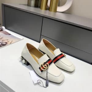 gucci pearl heel shoes