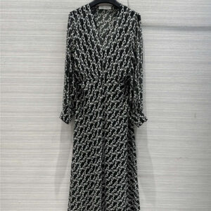 MaxMara chain print silk dress