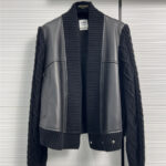 Hermès lambskin open-chest coat