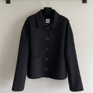Hermès leather letter button jacket