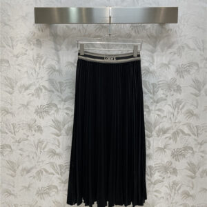 loewe web panel pleated skirt