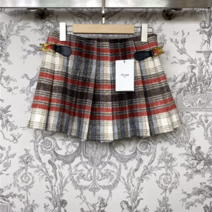 celine new woolen pleated skirt