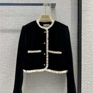 miumiu ladylike style black velvet jacket