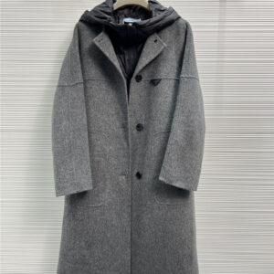 prada two-piece down-lined double-sided cashmere coat
