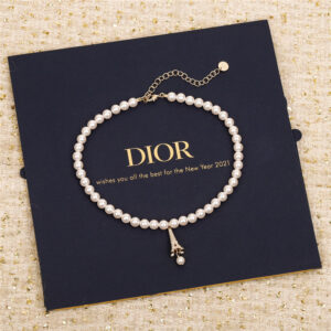 dior Eiffel Tower pearl necklace