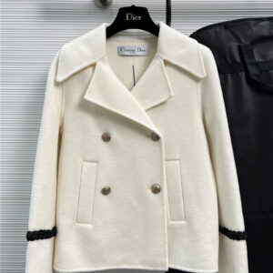 dior double-sided wool hooded coat
