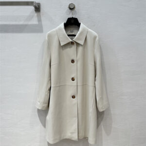 Hermès pebbled sheepskin jacket long trench coat