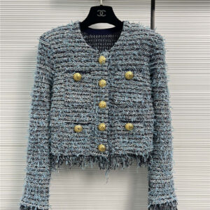 Balmain custom knotted floral shoulder padded jacket