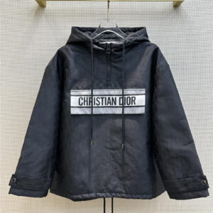 dior Chez Moi logo jacquard hooded jacket