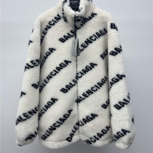 Balenciaga Teddy Jacket with Letters and Logo