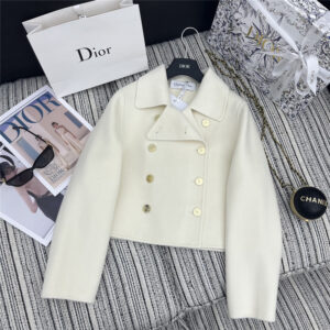 dior new gold double breasted cashmere lapel short coat