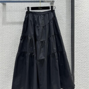dior layered black skirt