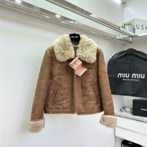 miumiu fur one-piece jacket