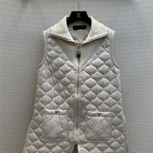 louis vuitton LV dark pattern printed double pocket padded vest