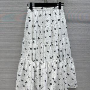 dior polka dot butterfly element pattern long skirt