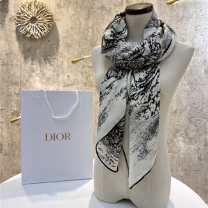 dior zoo silk cashmere square scarf shawl
