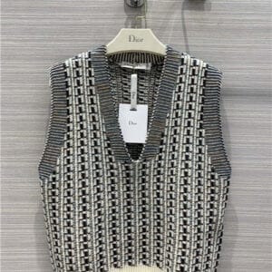 dior V-neck cashmere vest