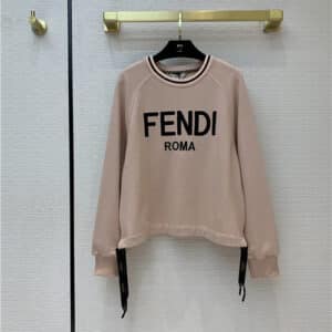 fendi logo embroidered sweatshirt