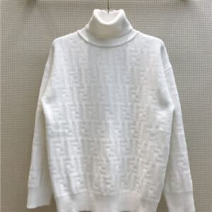 fendi FF embroidered turtleneck sweater