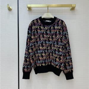 dior logo knitted sweater