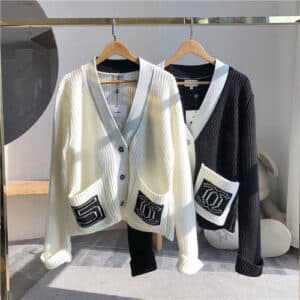 chanel knitted wool cardigan