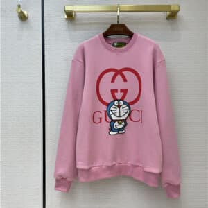 gucci logo print sweatshirt pink