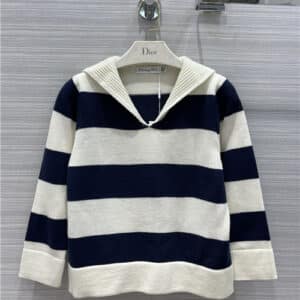 dior striped shawl sweater