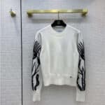 chanel jacquard pattern knitted sweater