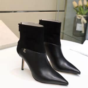 jimmy choo pointed high heel ankle boots