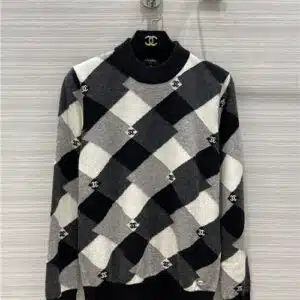 chanel logo cashmere top sweater