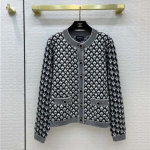 chanel pattern knitted cardigan