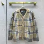 Burberry mohair wool V-neck cardigan