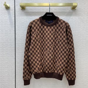 louis vuitton lv damier knitted sweater