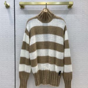 fendi mohair striped turtleneck sweater