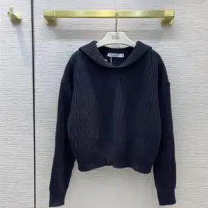 dior shawl knitted sweater