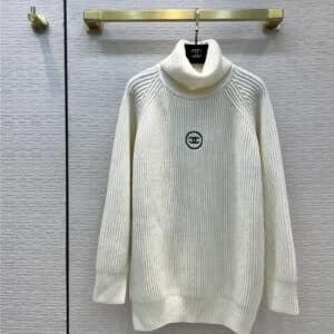 chanel turtleneck knitted sweater